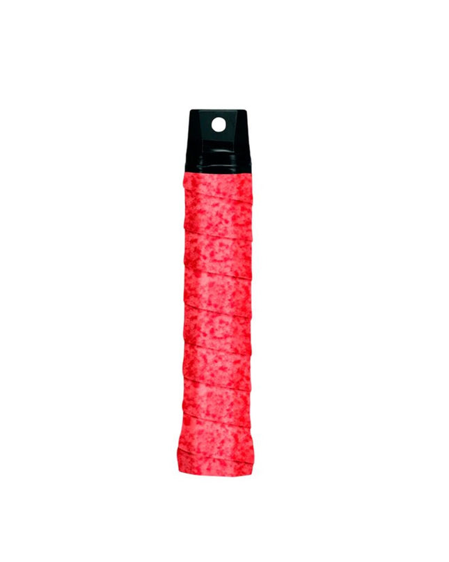 Wilson Absorbx tennis overgrip, white sport grip for tennis rackets, showing textured surface and branding details.
