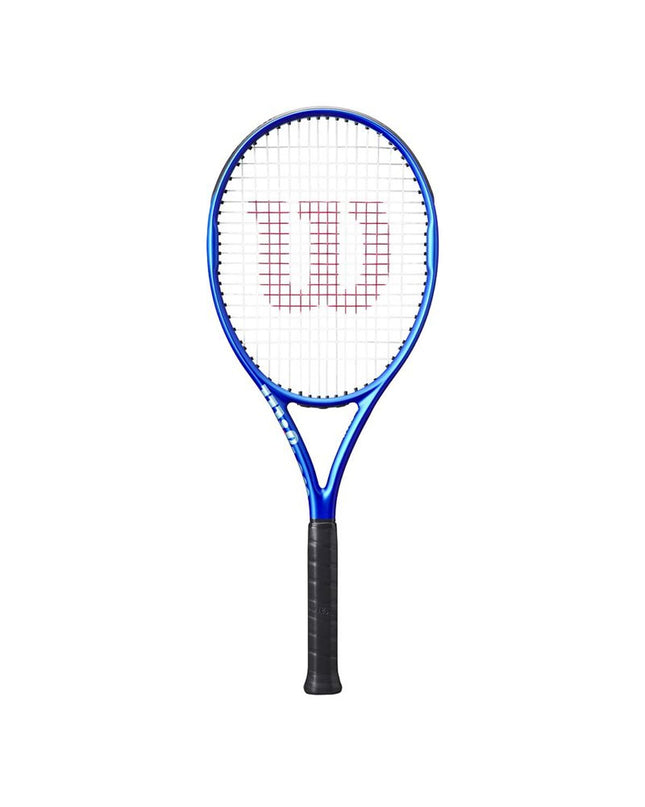 Wilson Ultra Team V5 blue tennis racket for sport and outdoor play, featuring a lightweight frame and ergonomic grip