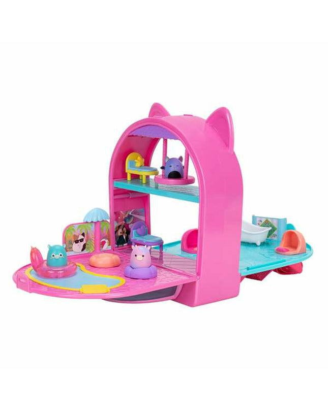 Jazwares Squish Playset featuring colorful toys and figures for imaginative play, with various character accessories and vibrant design.