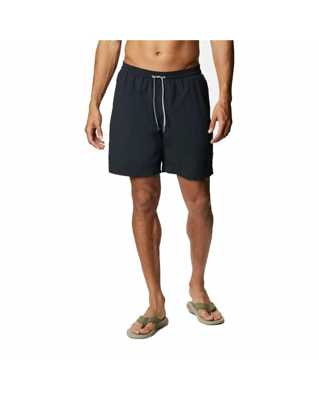 Columbia Summerdry men's black swim trunks for sport and outdoor watersports, featuring quick-dry fabric and athletic fit.