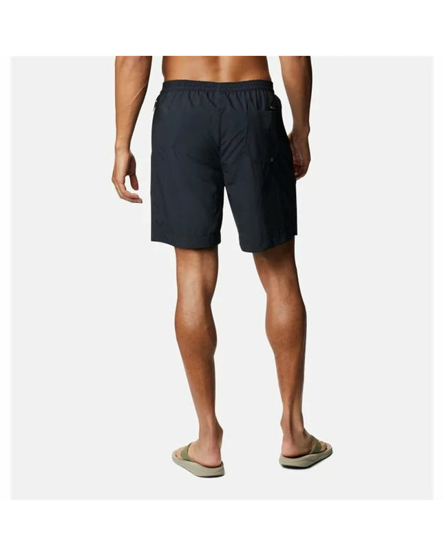 Columbia Summerdry men's black swim trunks, sport and outdoor watersport shorts with quick-dry fabric and adjustable waistband.
