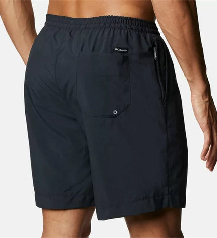 Columbia Summerdry men's black swim trunks for water sports, lightweight and quick-drying outdoor swimwear.