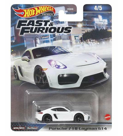 Hot Wheels Fast & Furious toy car for children, detailed miniature vehicle in vibrant colors for play and collection.