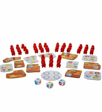 Mattel board game with colorful game pieces and cards, ideal for family fun and strategic gameplay.
