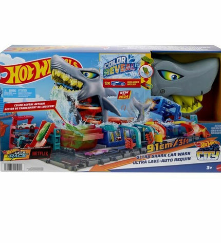 Mattel Racebaan toy race track with colorful cars and racing elements, designed for children’s play and entertainment.