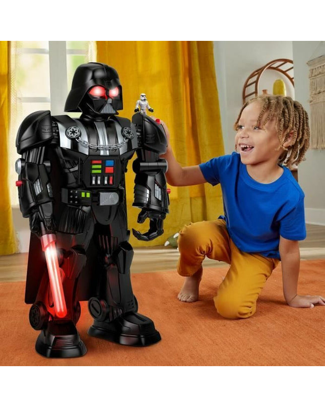 Fisher-Price Darth Vader action figure from Star Wars, detailed plastic toy with helmet and costume, perfect for kids' play.