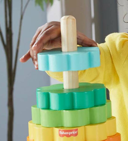 Fisher-Price Blokken Stapelen speelgoed for babies with 10 colorful stacking blocks for young children.