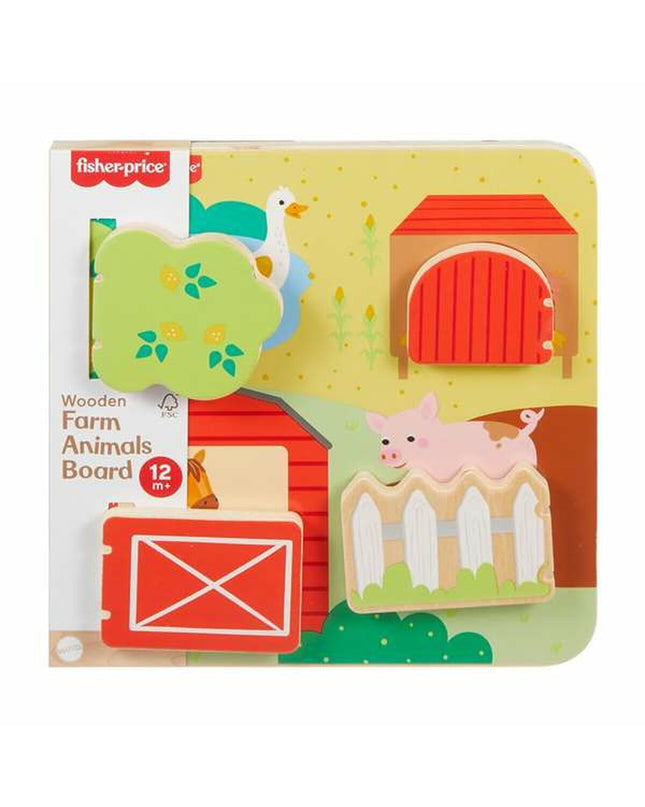Mattel baby toy featuring small animal figures, 20x20x1.91 cm, colorful and child-friendly playset for young children.