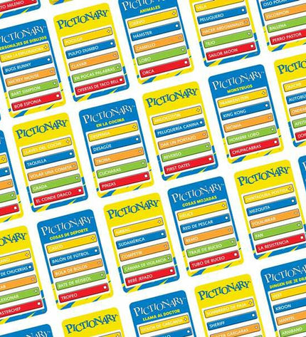 Colorful educational Mattel toy game with vibrant game pieces and accessories, designed for fun learning activities.
