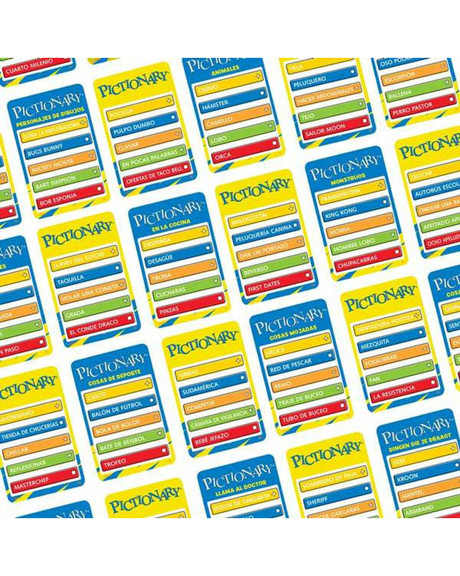 Colorful educational Mattel toy game with vibrant game pieces and accessories, designed for fun learning activities.