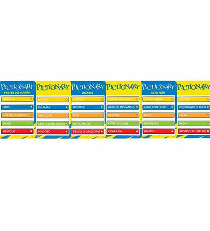 Colorful educational toy game by Mattel featuring vibrant game pieces and engaging design for kids' learning activities.