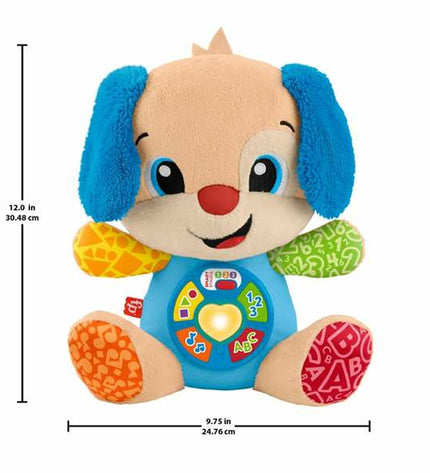 Mattel musical plush toy for babies, soft baby toy with musical features, measuring 30.48 x 25.40 x 13.34 cm, suitable for young children.