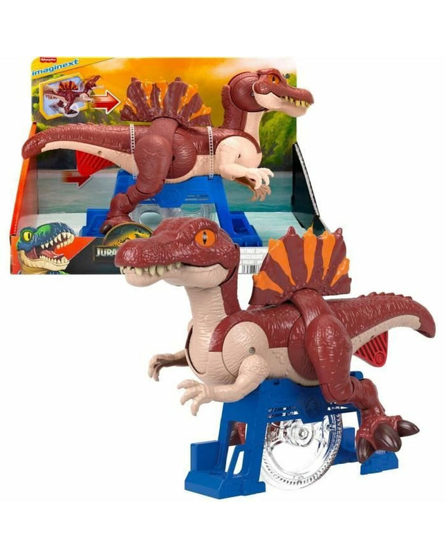 Imaginext JW4 Sprint Spino action figure from Imaginext dinosaur toy collection, detailed plastic figure with vibrant colors
