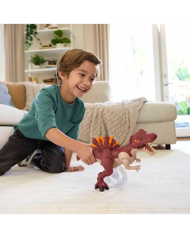 Imaginext JW4 Sprint Spino action figure from the Imaginext toy line, featuring a detailed dinosaur figure for kids' play.