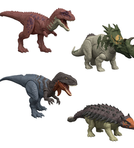 Mattel Jurassic World Wild Roar Dinosaurus toy figure, realistic dinosaur action figure from the popular playset.