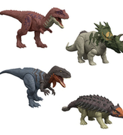 Mattel Jurassic World Wild Roar dinosaur toy from the Dinosaurus collection, featuring realistic design and vibrant colors.