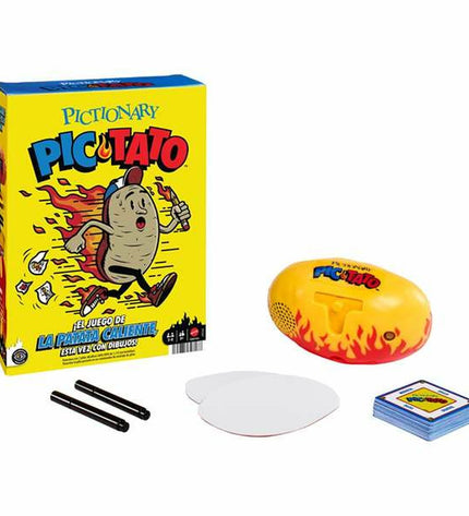 Colorful Educatief Spel by Mattel featuring game pieces and vibrant game board for children’s learning and fun.