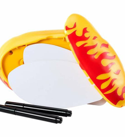 Colorful educational toy game by Mattel, featuring bright game pieces and playful design for kids' learning and fun.