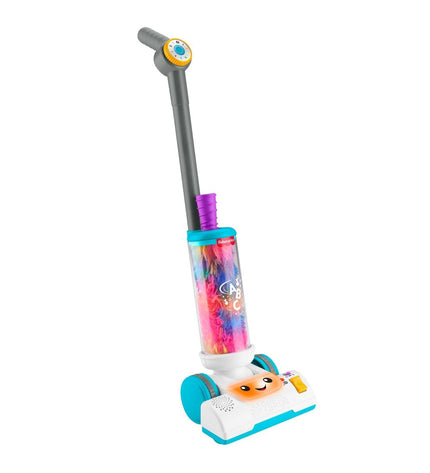 Fisher-Price toy vacuum cleaner for kids, realistic pretend play cleaning toy with colorful details