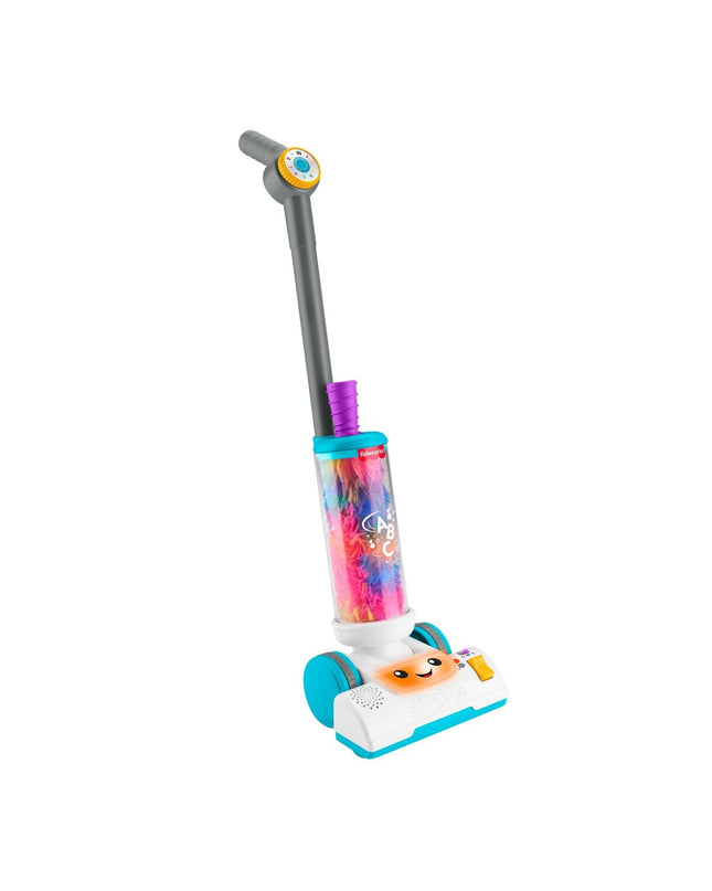 Fisher-Price toy vacuum cleaner for kids, realistic pretend play cleaning toy with colorful details