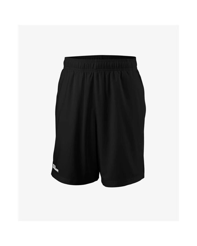 Black Wilson Team Short 7" men's sport shorts designed for padel tennis, lightweight and breathable for outdoor play.