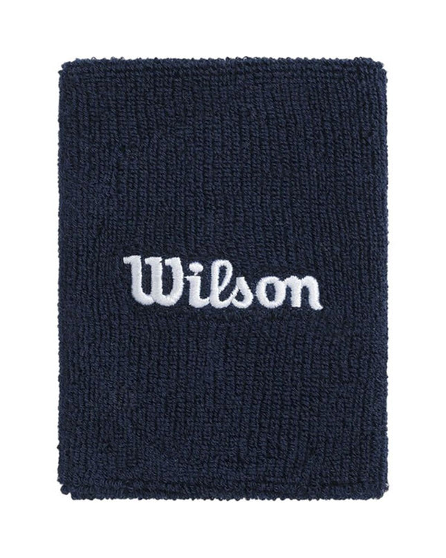 Wilson Wide Terry Sportarmband for tennis and outdoor activities, featuring soft terry fabric and adjustable strap.