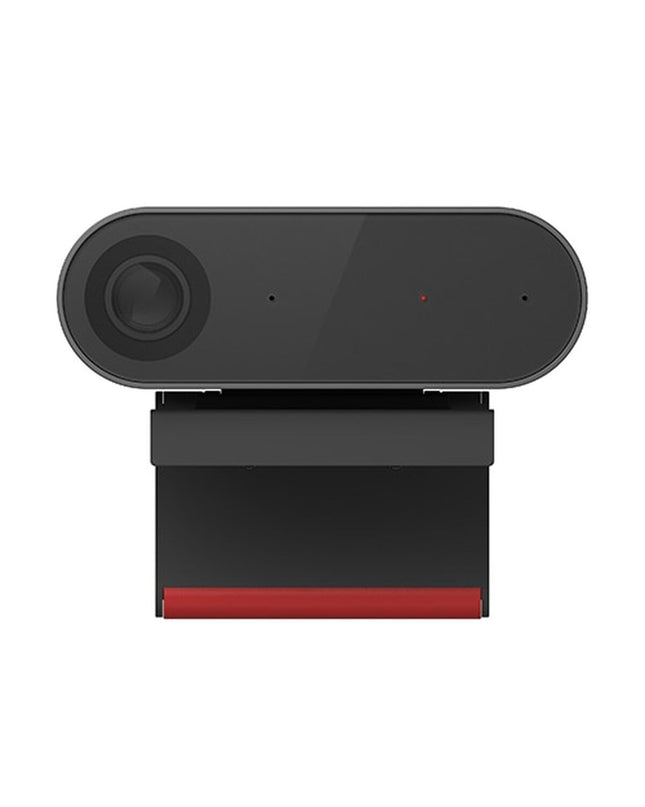 Lenovo ThinkSmart Cam videocamera for electronics and photography, featuring a sleek design and high-quality lens for video recording.