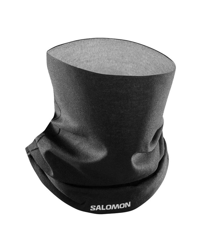 Salomon Cross NeckHead Tube in black, a versatile sport and outdoor neck warmer designed for camping and hiking.