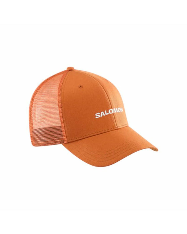 Salomon Sportcap in orange, ideal for outdoor activities and camping, with a breathable design and adjustable strap.