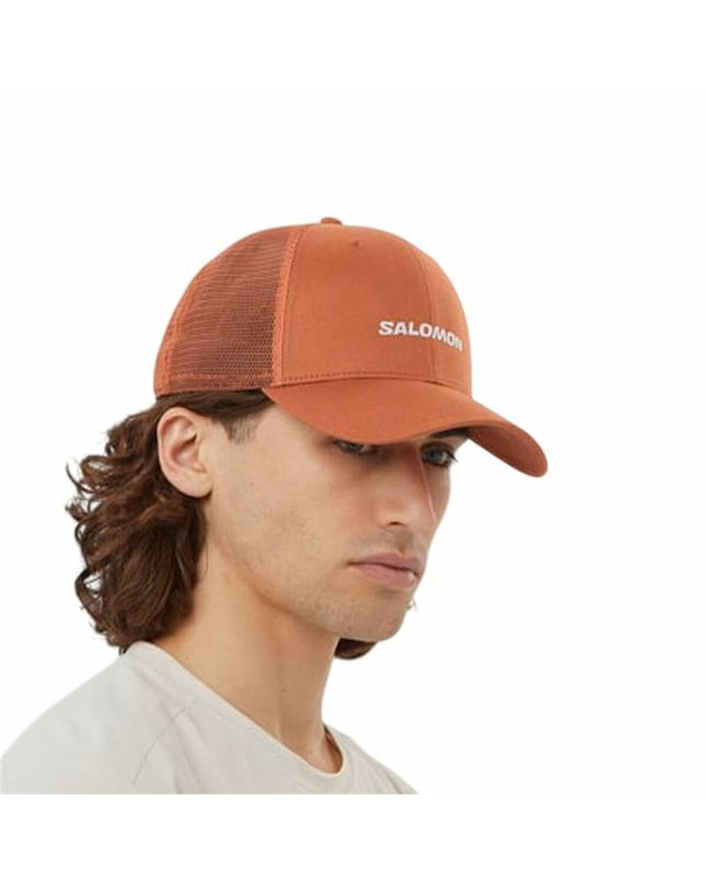 Salomon Sportcap in bright orange, outdoor and camping hat, lightweight and breathable for outdoor activities and hiking.