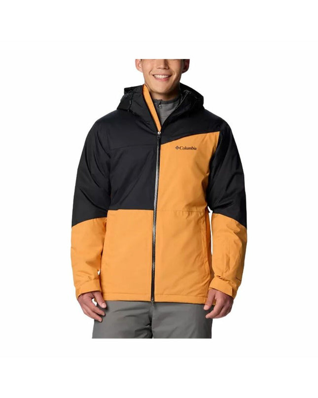 Columbia men's Iceberg Point™ II sport jacket in black, outdoor sportswear with a sleek, insulated design for active outdoor use.