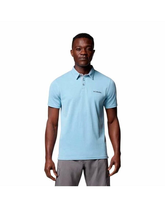 Columbia men's short-sleeve polo shirt from Nelson Point™ collection, suitable for outdoor activities and casual wear.