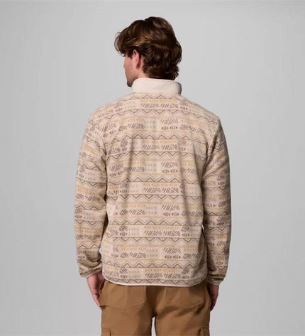 Columbia Sequoia Grove men's fleece lining, beige, designed for outdoor camping and hiking activities.