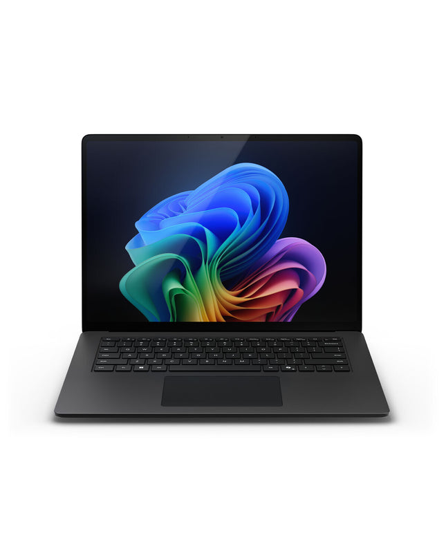 Microsoft laptop with 15.6-inch screen, Qwerty Spanish keyboard, 32GB RAM, and 512GB SSD, shown in the image.