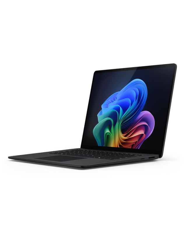 Microsoft EP2-22900 15-inch laptop with Intel Core Ultra 7, 32GB RAM, and 1TB SSD, shown open with keyboard and screen visible.