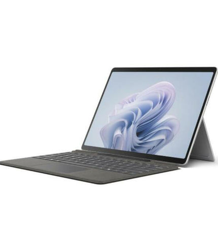Microsoft Surface Pro 10 13-inch laptop with Intel Core Ultra 5-135U, 32GB RAM, and 256GB SSD displayed on the screen.