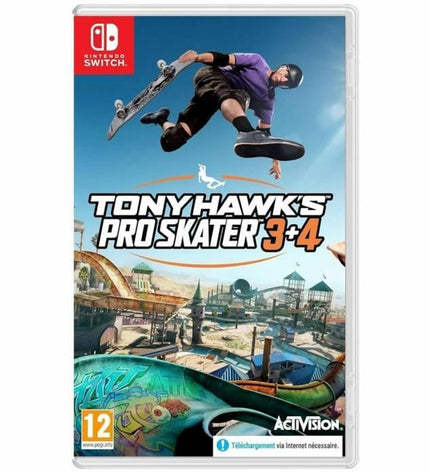 Activision Tony Hawk's Pro Skater 3+4 Switch video game cartridge for plug and play electronic gaming consoles.