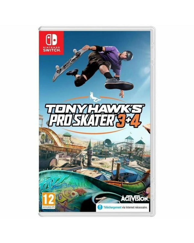 Activision Tony Hawk's Pro Skater 3+4 Switch video game cartridge for plug and play electronic gaming consoles.