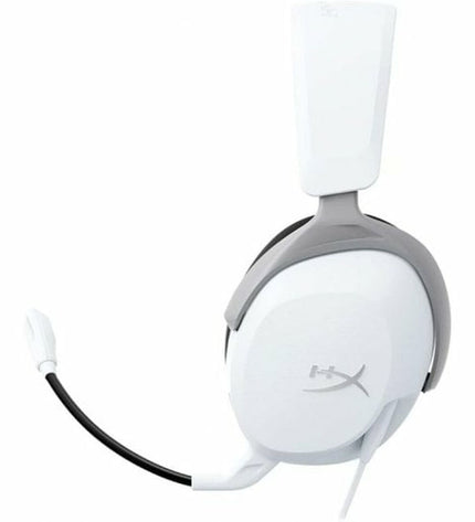 HyperX Cloud Stinger 2 gaming headset with microphone, black with adjustable headband and cushioned ear cups for comfort and clear audio.