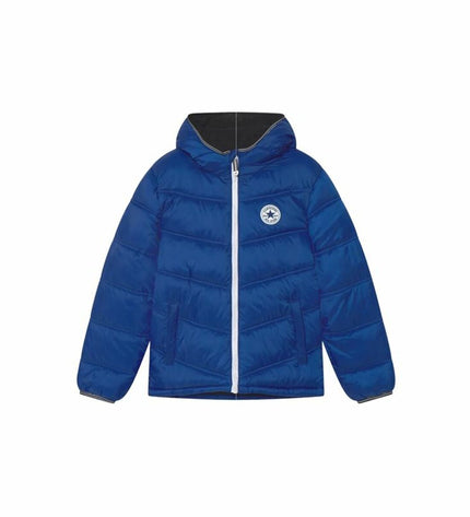 Blue Converse Sportjack for kids, outdoor sportswear jacket with logo, lightweight and comfortable for active children.