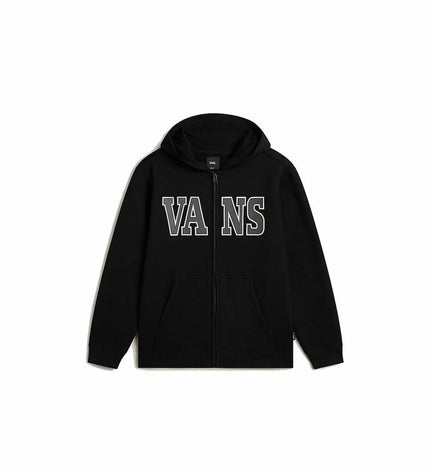 Black Vans Varcity sport jacket for kids, outdoor and sportswear, featuring a stylish sporty design and comfortable fit.