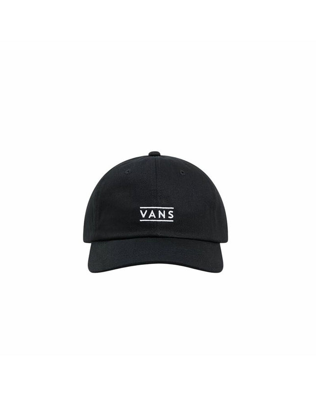 Vans Kinderpet Half Box Zwart outdoor hat with brim, suitable for camping and hiking, in black fabric with Vans logo detail.