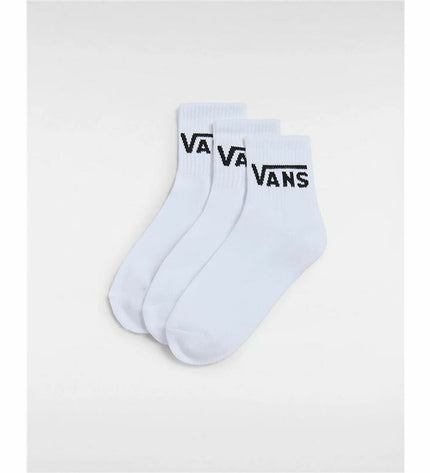 Vans Classic Half Wit sports socks for outdoor activities, featuring a white and black design suitable for hiking and camping.