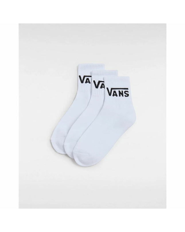 Vans Classic Half Wit sports socks for outdoor activities, featuring a white and black design suitable for hiking and camping.