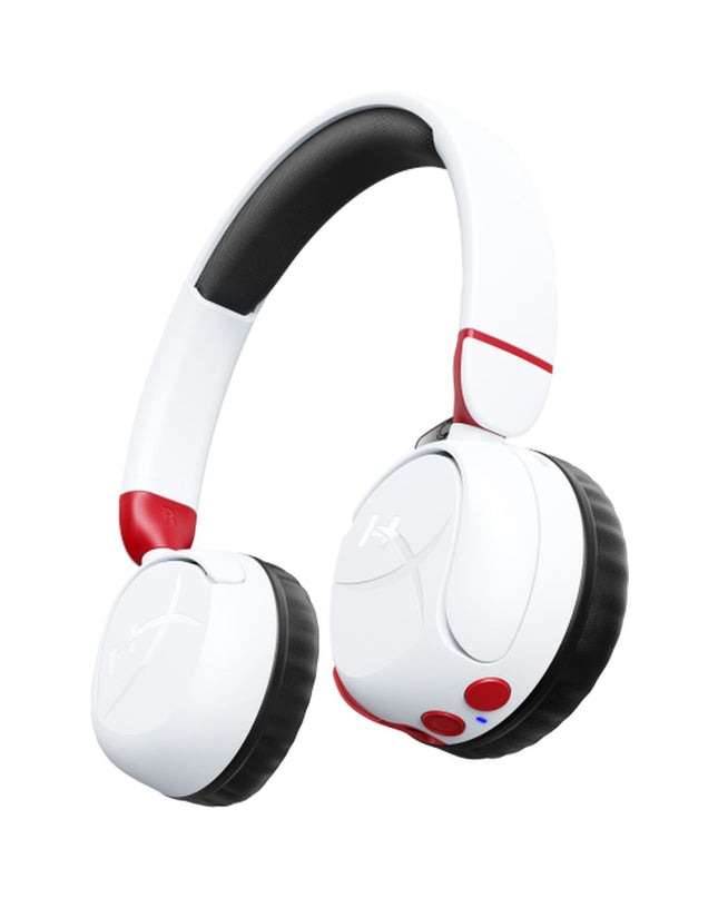 HyperX Cloud Mini gaming headset with microphone, black and red design, compatible with plug and play consoles.