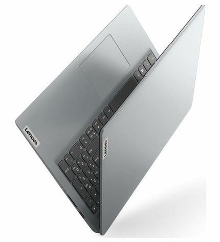 Lenovo Ideapad 3 17IAU7 laptop with 12GB RAM, 17.3-inch screen and 512GB SSD, open showing keyboard and display.