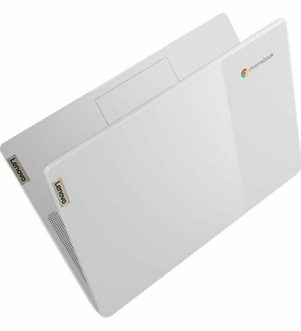 Lenovo IdeaPad Slim 3 14-inch laptop with lightweight design, featuring a sleek silver finish and keyboard.