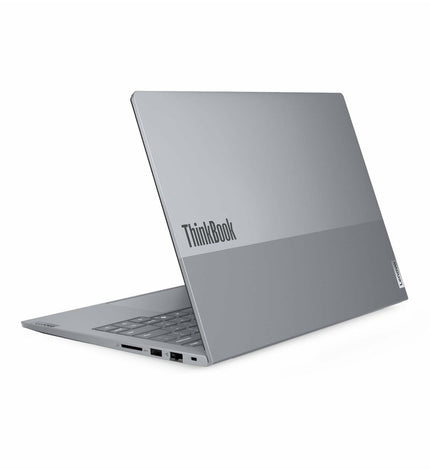 Lenovo 14-inch laptop with Intel Core i5, 16GB RAM, 512GB SSD, QWERTY Spanish keyboard, sleek design.
