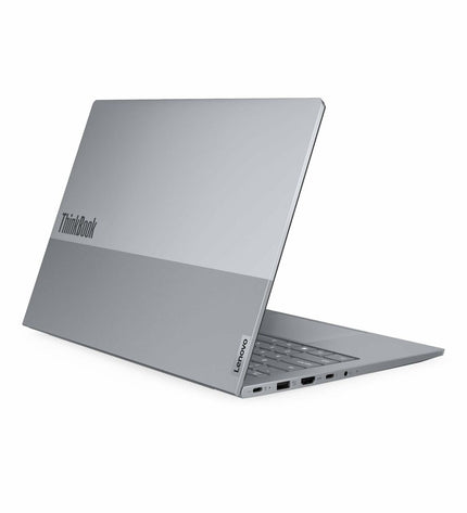 Lenovo 14-inch laptop with Intel Core Ultra 5, 16GB RAM, 512GB SSD, Qwerty Spanish keyboard, sleek design.