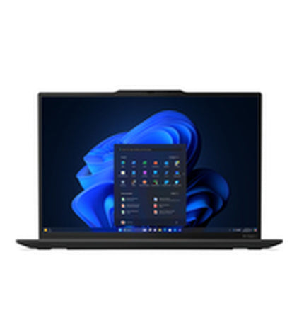 Lenovo 14-inch laptop with Intel Core Ultra 7, 32GB RAM, 1TB SSD, QWERTY Spanish keyboard, sleek design, modern computing device